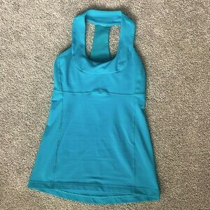 Lululemon Vibrant Teal Tank Top Woman’s S Form Fitting Athletic Wear